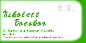 nikolett bocskor business card